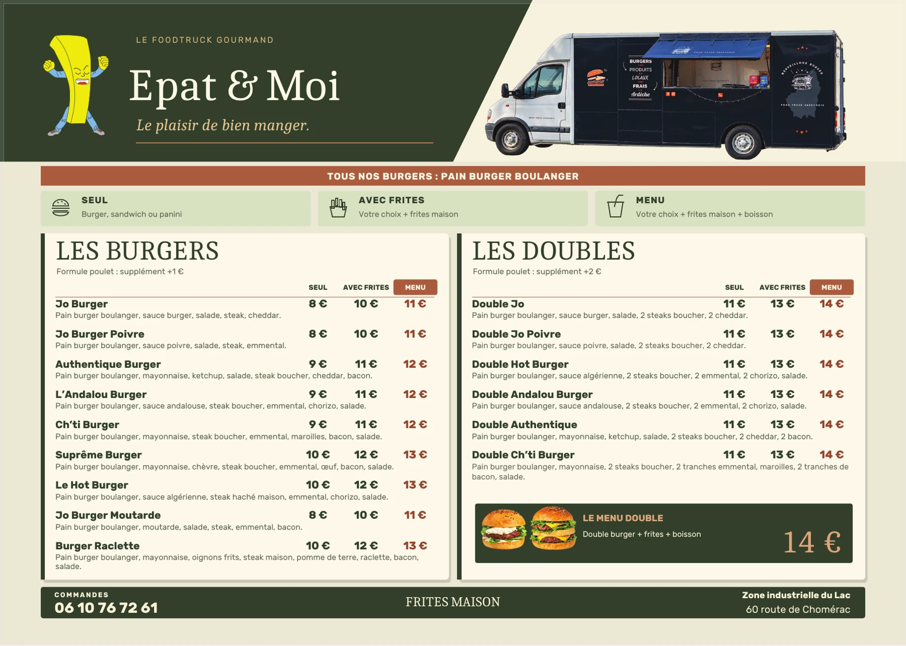 Carte Épat & Moi — tarifs et compositions