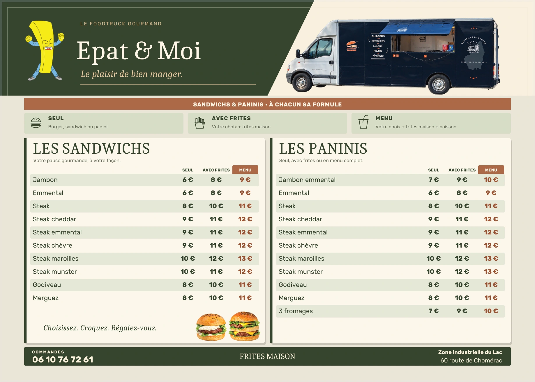 Carte Épat & Moi — tarifs et compositions
